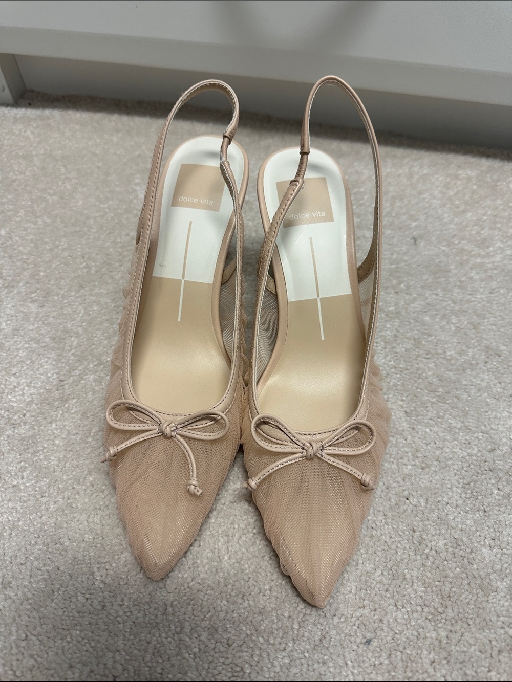 Dolce Vita nude mesh pump